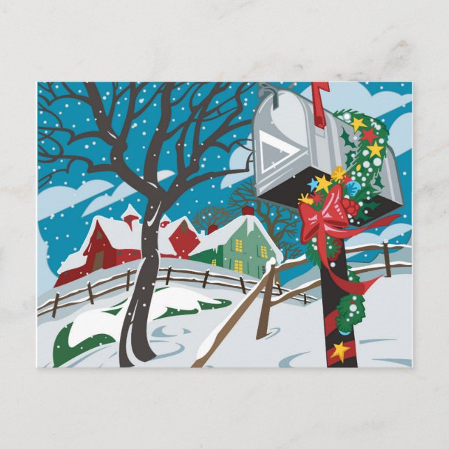 Cartão Postal Caixa de correio, fazenda (Frente)