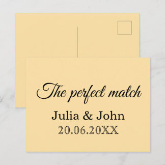 Cartão Postal Caixa de Fósforos Casamento Casal Perfeito – Ediçã