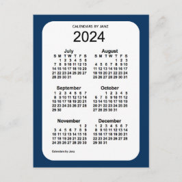 Cartão Postal Caixa de Polícia de 2024 Mini Calendário Azul 6 Me