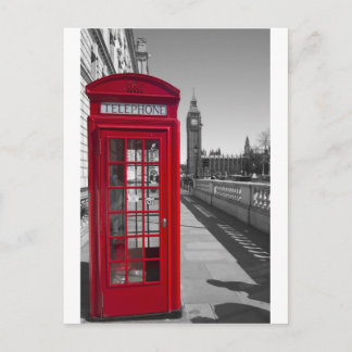 Cartão Postal Caixa de telefone Big Ben Red