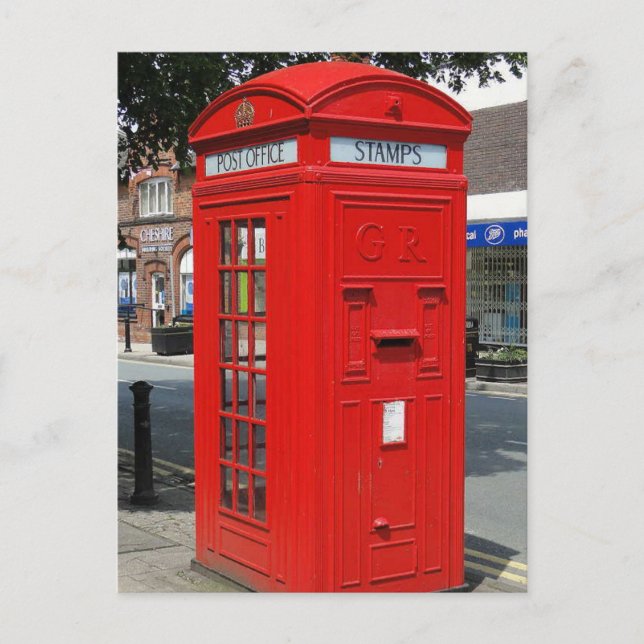 Cartão Postal Caixa de telefone de Beritish (Frente)