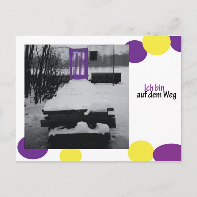 Cartão Postal Caixa ich auf dem Weg (Frente)