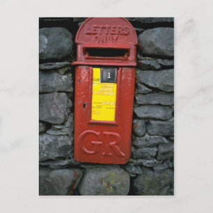 Cartão Postal Caixa postal montada na parede
