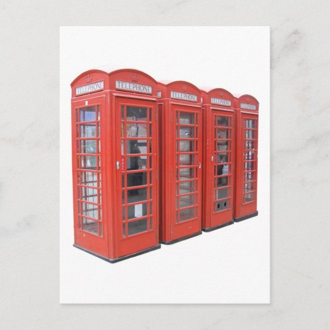 Cartão Postal Caixa telefônica de Londres (Frente)