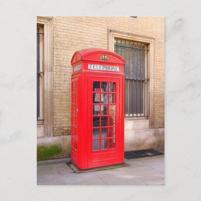 Cartão Postal Caixa telefônica vermelha Covent Garden, Cartão-po (Frente)