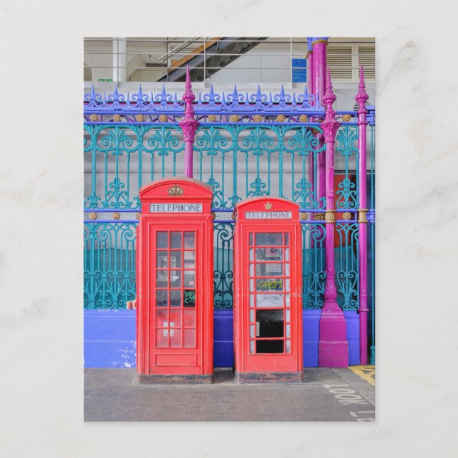 Cartão Postal Caixa telefônica vermelha, Farringdon, Cartão-post (Frente)