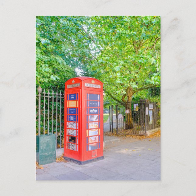 Cartão Postal Caixa telefônica vermelha, Regents sq., Cartão-pos (Frente)
