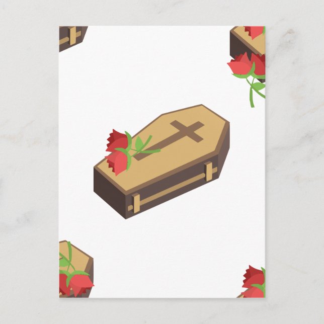 Cartão Postal caixão emojis (Frente)