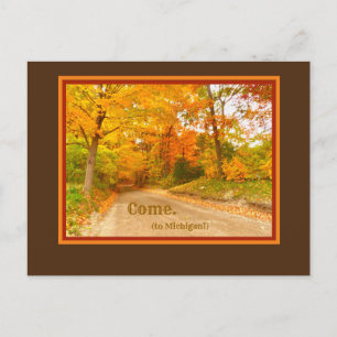 CARTÃO POSTAL CAIXAS DE CORES CAMINHAM MENOS. VENHA A MICHIGAN