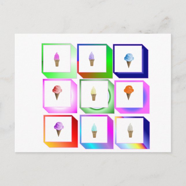 Cartão Postal caixas de gelados (Frente)