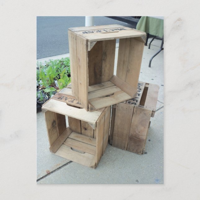 Cartão Postal Caixas de Madeira (Frente)