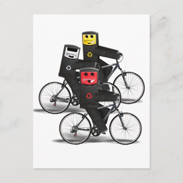 Cartão Postal Caixas de Reciclar de Ciclo (Frente)