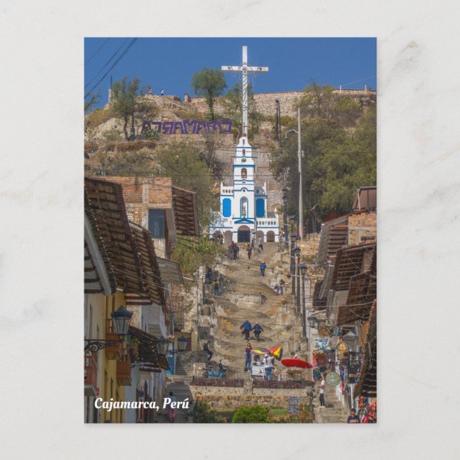 Cartão Postal Cajamarca, Perú Cerro Papais noeis Apolonia (Frente)