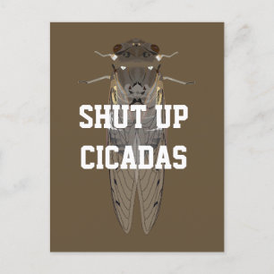 Cartão Postal Cala a boca Cicadas