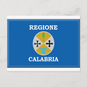 Cartão Postal Calabria (Italy) Flag
