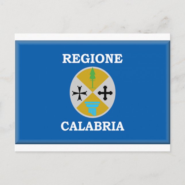 Cartão Postal Calabria (Italy) Flag (Frente)