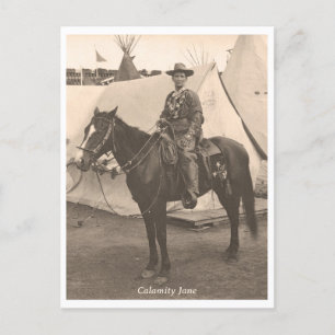 Cartão Postal Calamity Jane em Horseback