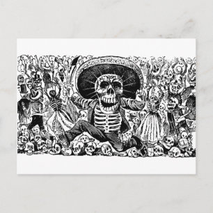 Cartão Postal Calavera Oaxaqueña por José Guadalupe Posada