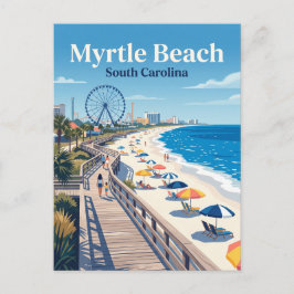 Cartão Postal Calçada de Myrtle Beach EUA