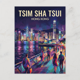 Cartão Postal Calçada de Tsim Sha Tsui Hong Kong