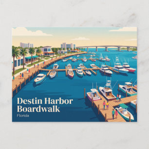 Cartão Postal Calçadão do Porto de Destin EUA