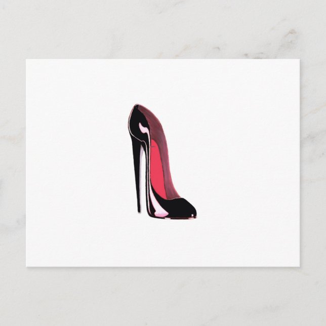 Cartão Postal Calçado Black Stiletto (Frente)