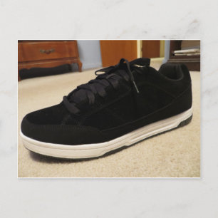 Cartão Postal Calçado de skate preto
