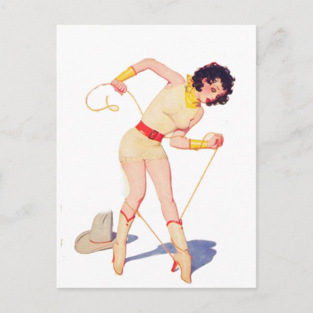Cartão Postal Calçado Tie Cowgirl (Frente)