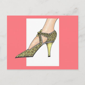 Cartão Postal calçados colocados saltos elevação do 1920