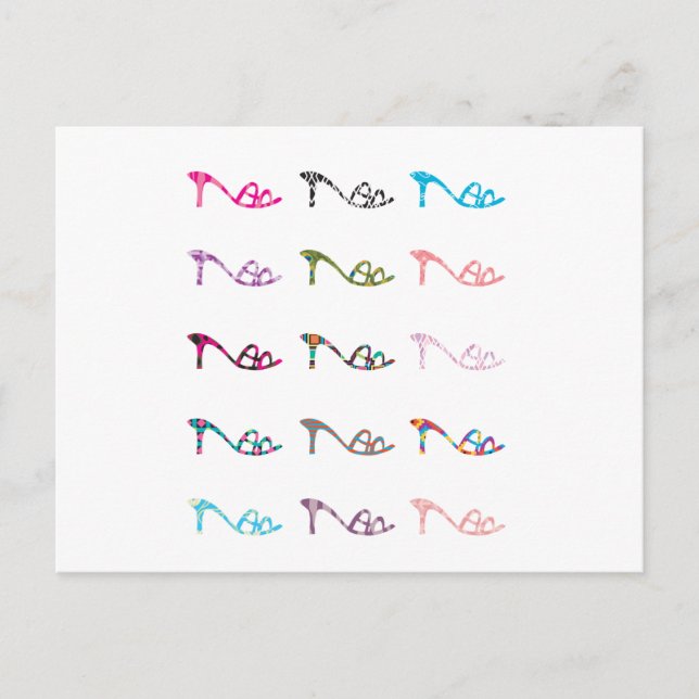 Cartão Postal Calçados de padrão (Frente)