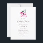 Cartão Postal Calçados para bebês, cor-de-rosa, Chá de fraldas d<br><div class="desc">Calçados para bebês,  cor-de-rosa,  Chá de fraldas delicado</div>