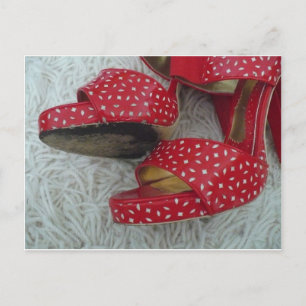 Cartão Postal Calçados vermelhos