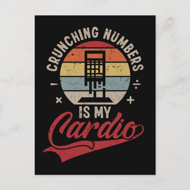 Cartão Postal Calculadora Contábil Humor CPA Contabilizador (Frente)