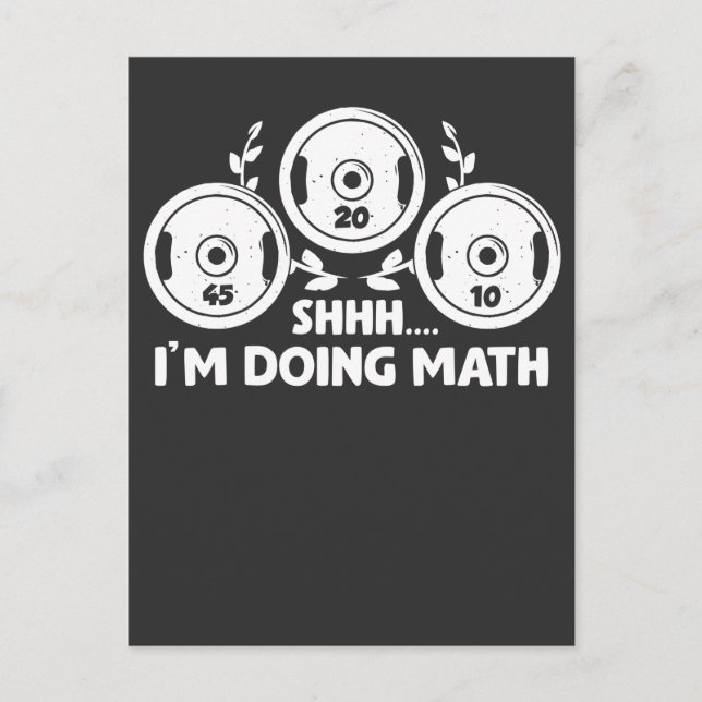 Cartão Postal Cálculo dos Pesos de Matemática da Malhação de Gym (Frente)