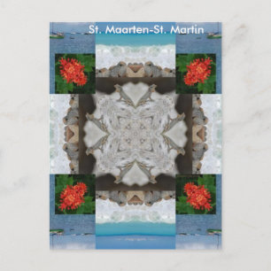 Cartão Postal Caleidoscópio de St. Maarten - St. Martin