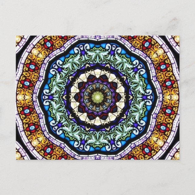 Cartão Postal Caleidoscópio de Vidro Estreito #2 (Frente)