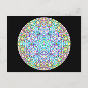 Cartão Postal Caleidoscópio geométrico Mandala