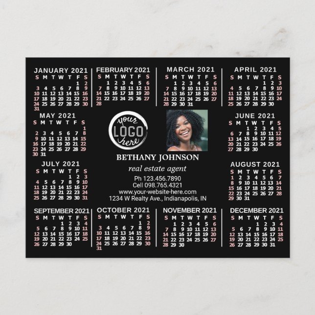 Cartão Postal Calendário 2021 (Consulte Descrição de Nova Versão (Frente)