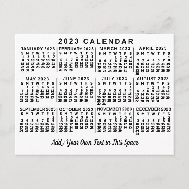 Cartão Postal Calendário 2023 (Consulte Descrição da Versão Mais (Frente)