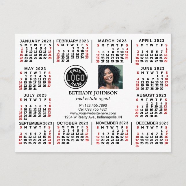 Cartão Postal Calendário 2023 (Consulte Descrição da Versão Mais (Frente)