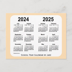 Cartão Postal Calendário 2024-2025 da escola do trigo mini por