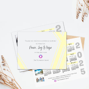 Cartão Postal Calendário 2025 Foto de Natal Corporativo Ano Novo
