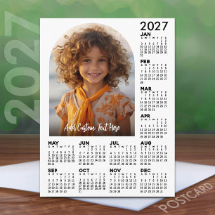 Cartão Postal Calendário 2027 com Foto - Ano Completo