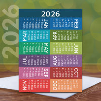 Calendário - Ano do Cheio com meses coloridos