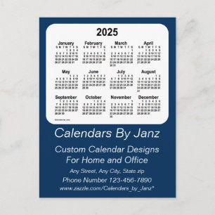 Cartão Postal Calendário Comercial Azul da Cabine da Polícia 202