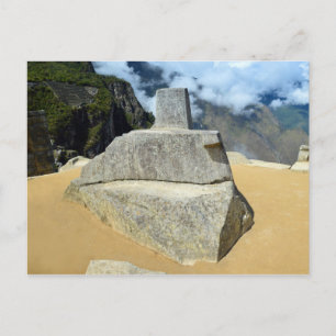 Cartão Postal Calendário da Pedra Inti Watana em Machu Picchu, P