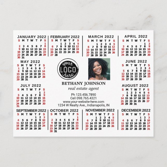 Cartão Postal Calendário de 2022 (veja a descrição para a nova v (Frente)