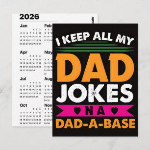 Cartão Postal Calendário de Advento de Piadas do Papai 2026 Cont