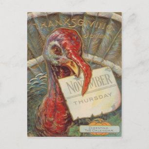Cartão Postal Calendário de Novembro de Comida de Peru