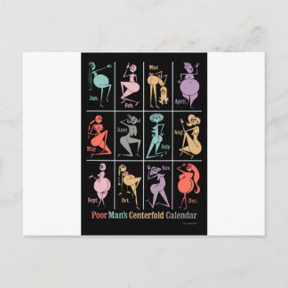 Cartão Postal Calendário do Encontro do Homem Pobre